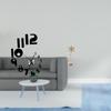 Креативные 3D настенные часы с арабскими цифрами и металлическим скульптурным орнаментом для стильного домашнего офиса