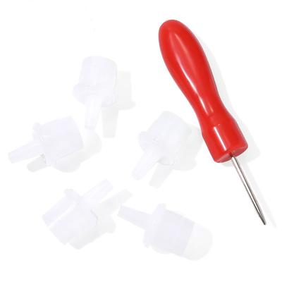 Универсальный сменный колпачок для клея для ресниц из нержавеющей стали, открывалка для бутылок, головка для предотвращения блокировки, 1 шт.