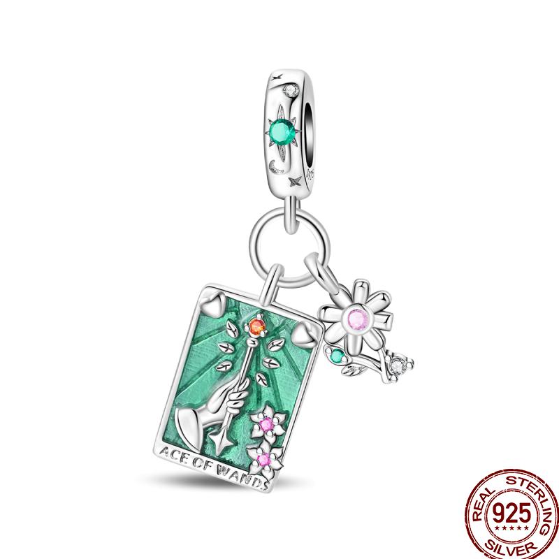 Медь Таро Звезда Луна Солнце Крест Библия Святое Благословение Амулет Бусины Подходят 3 мм Пан Оригинальный Браслет Сделай сам Подарок