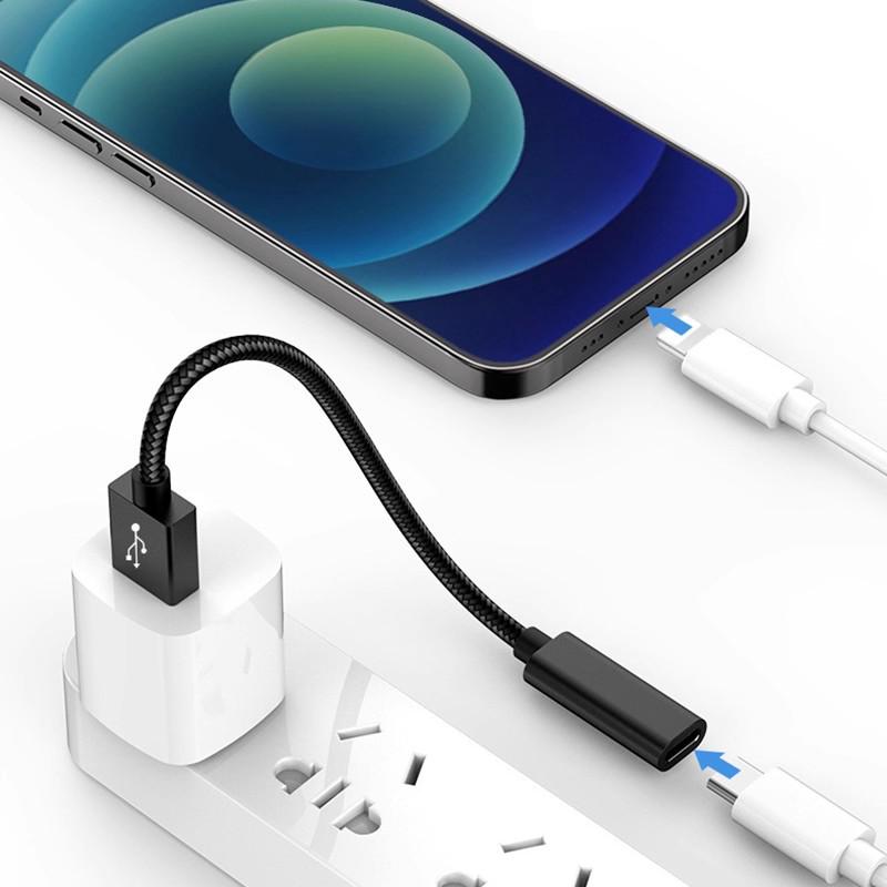 OTG-адаптер-кабель Type-C (розетка) на USB (вилка) для телефонов и планшетов