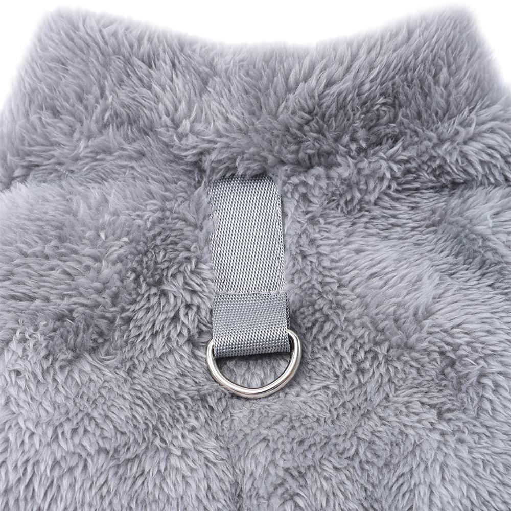 Флисовая одежда для щенков средних и маленьких собак, теплый комбинезон с D-образным кольцом для домашних животных, зимний костюм для чихуахуа, французского бульдога, йоркширского терьера, пальто