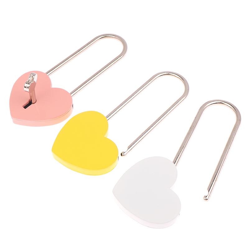 1 Set Metal Heart Shaped Padlock Antique Style Love Lock Set With Key Wedding Valentine'S Day Gifts Couple Wishing Lock