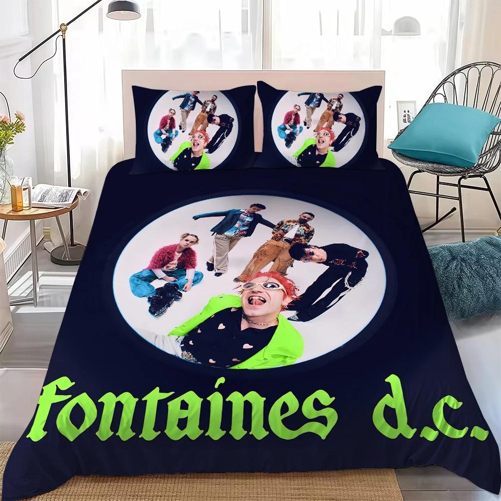 3D Printed Fontaines D.C. Bedding Set Romance Duvet Cover Double Twin Full Queen King Adult Kids Bedclothes Quilt Cover