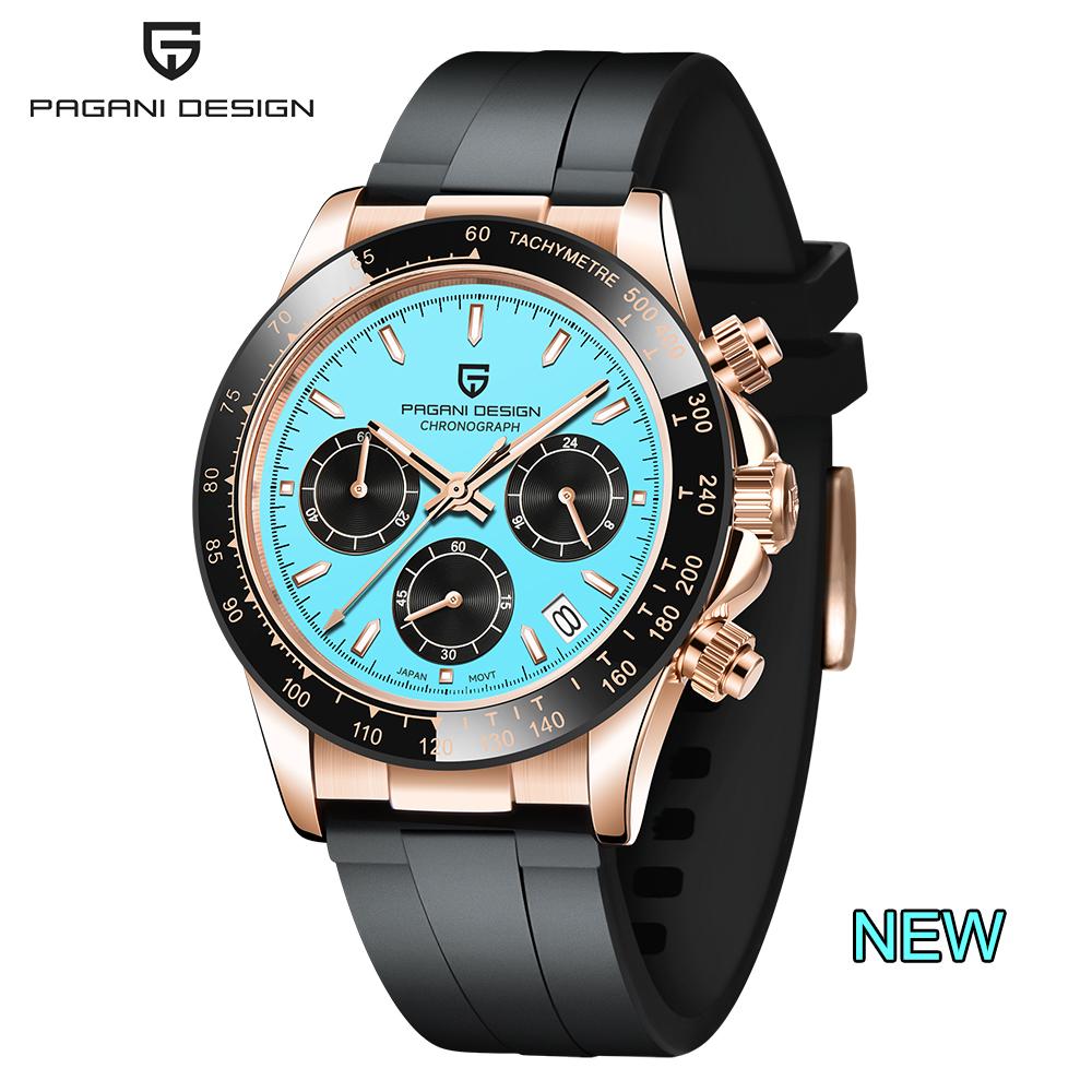 PAGANI DESIGN New Watch Men Quartz Coffee Gold luxury Automatic Date Wristwatch for men Waterproof Sport Chronograph Clock Mans