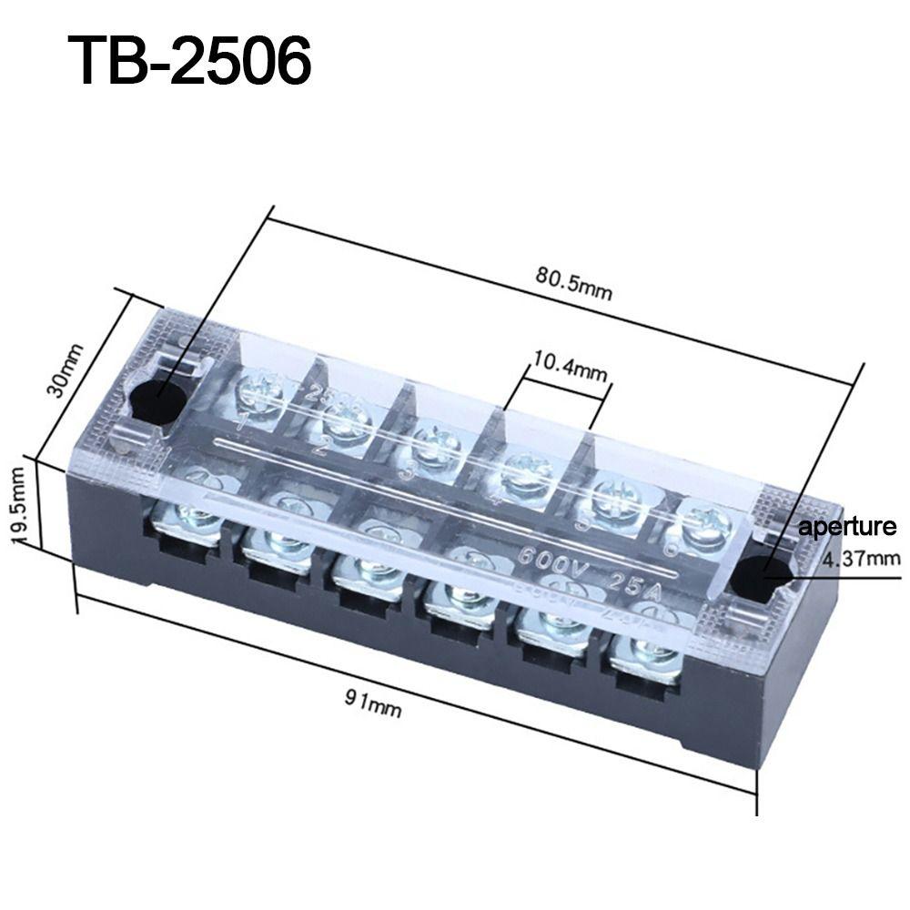 Двухрядная клеммная колодка с винтами Фиксированная монтажная плата Клеммная колодка Электрическая