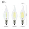 1pcs E14 LED Filament Lamp C35L Type Glass Candle Bulb 220V 2W 4W 6W Replace 20W 40W Halogen Light Chandeliers