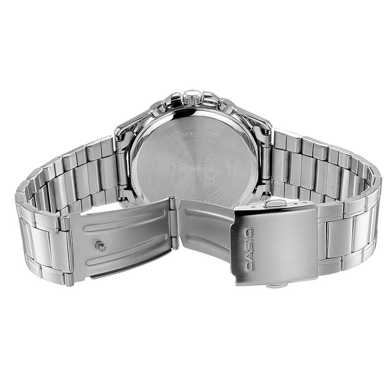 Casio Мужские часы Стандартной серии 47 мм Серебристые MTP-1374D-7AV MTP-1374D-7AV