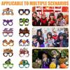 Halloween Glasses 12 Pieces Paper Festival Eyewear Halloween Spooky Glasses For Cosplay Nightclub Events Birthday Photography