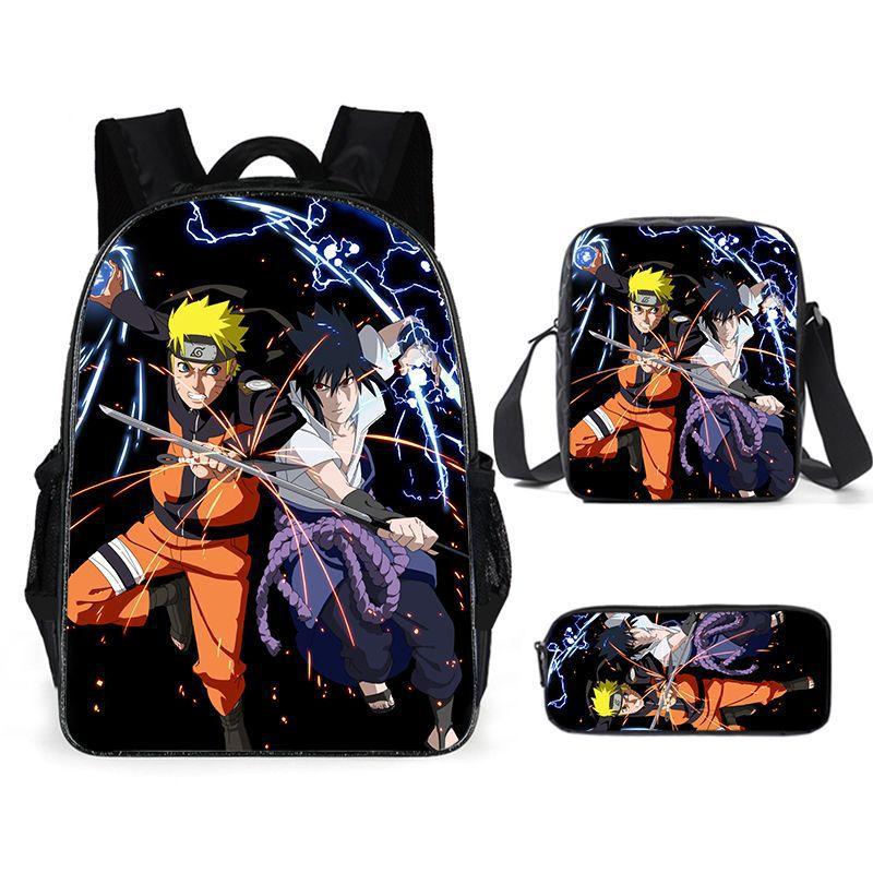 Naruto Naruto Surrounding Primary School Bag Cartoon Animation Backpack Satchel Pencil Case