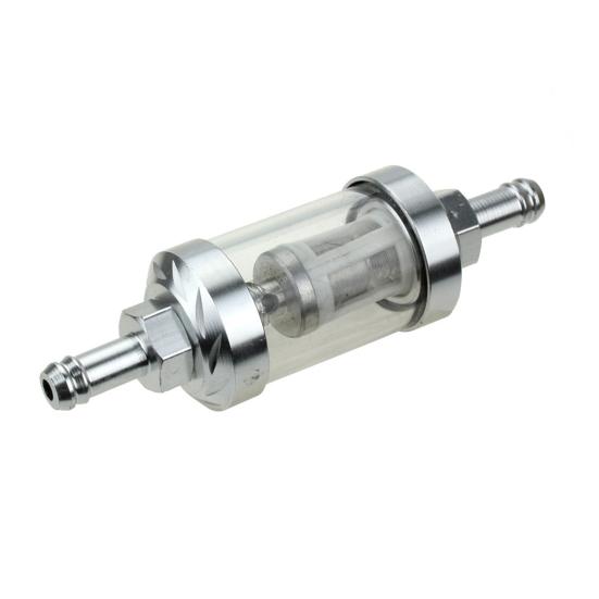 Gasoline Filter Detachable Rust-proof Aluminum Transparent Inline Gas Fuel Filter for Motorcycle