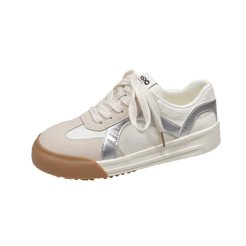 Красные ретро цветные платформы немецкие тренировочные туфли женские 2025 новые с круглым носком на шнуровке нескользящие спортивные и повседневные кеды