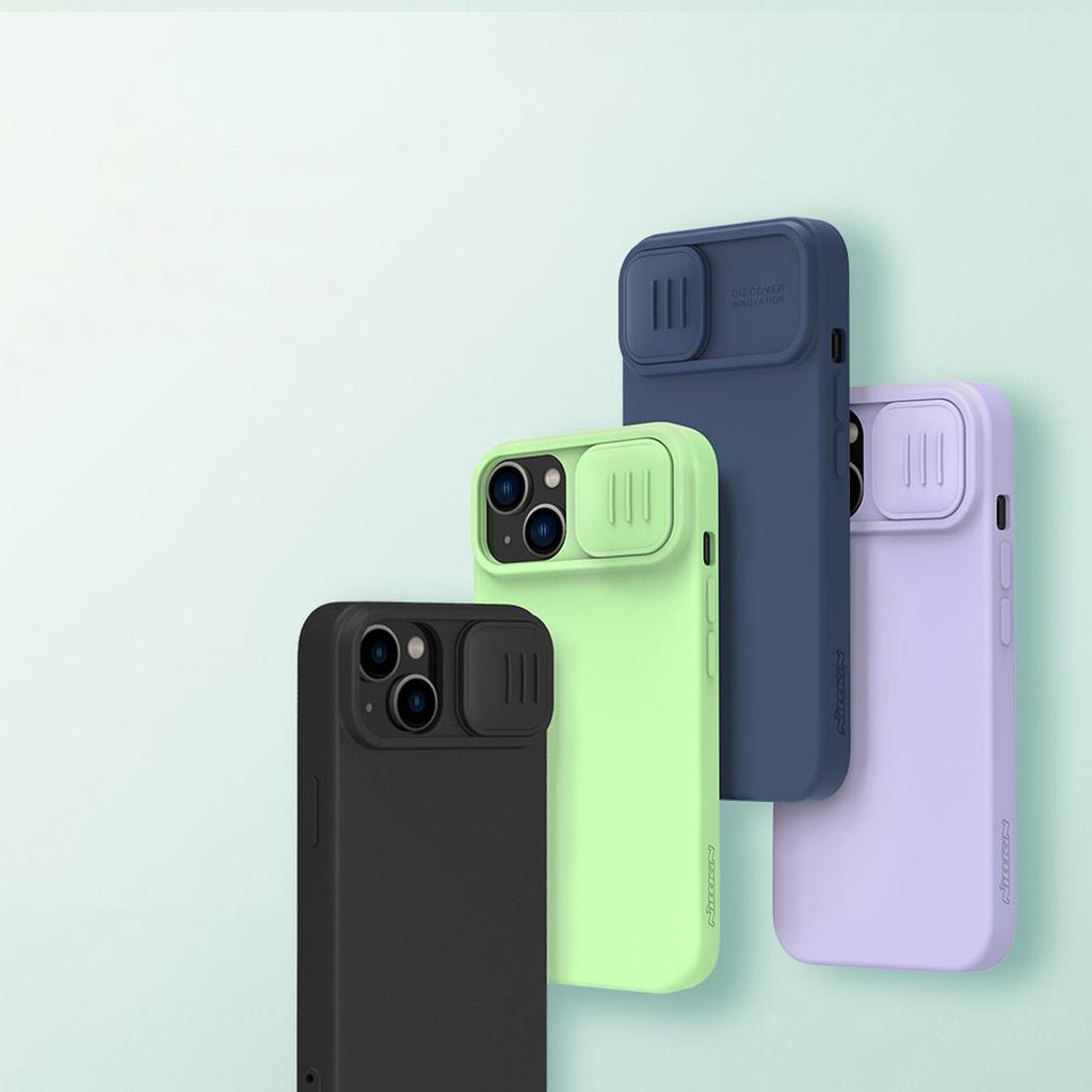 Nillkin CamShield Green Silicone iPhone 14 Plus Case with Camera Cover