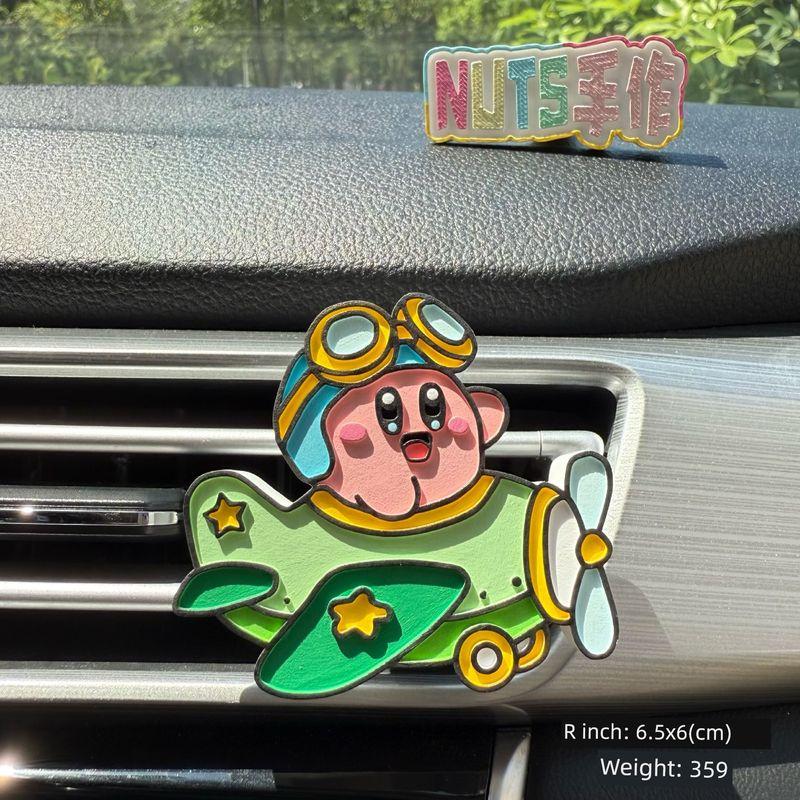 Kirby-Themed Creative Car Air Freshener Diffuser Stone, Essential Oil Perfume, Niche Handmade High-End Car Decoration