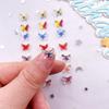 50PCS Resin Glitter Mini Colorful Ice Crystal Printed Butterfly Nail Art Flat Back Rhinestones Scrapbooks DIY Crafts Accessories