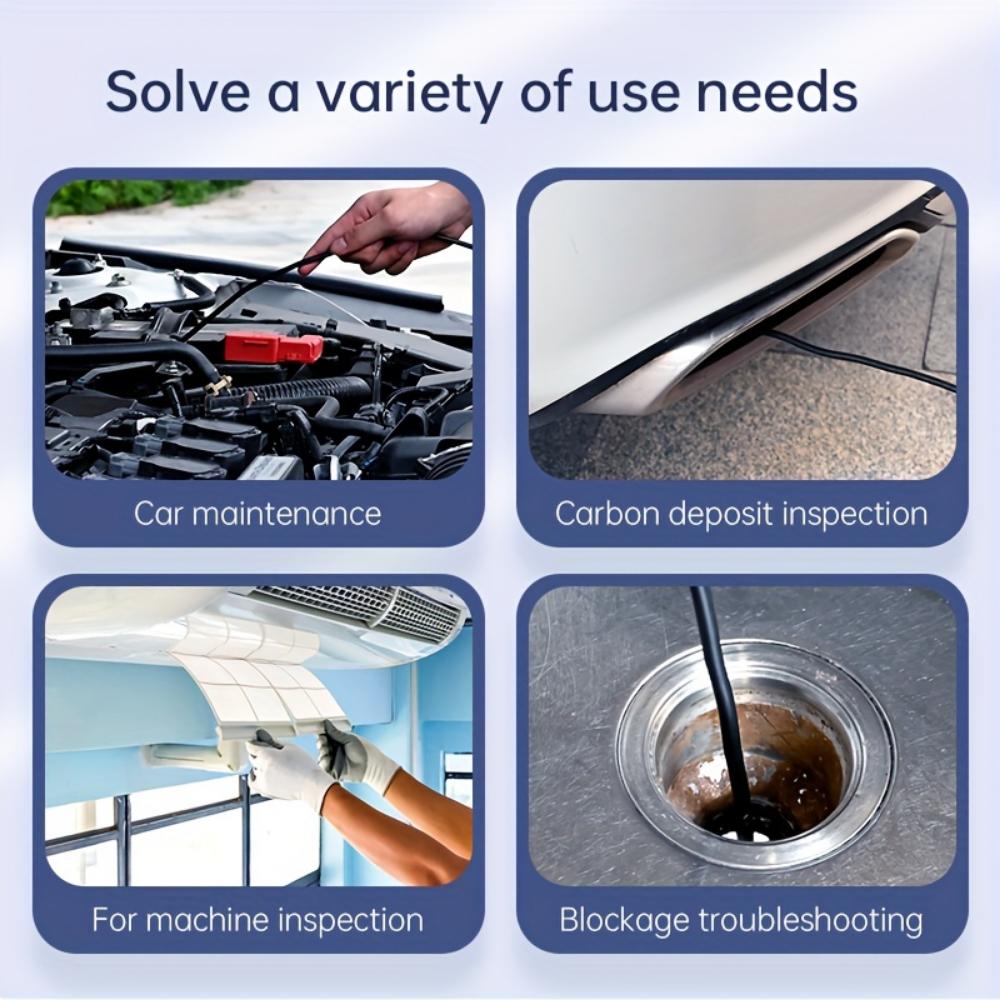 Industrial Endoscope with Lamp, 8mm Endoscopy Camera 4.3-inch LCD Screen, Suitable for Automotive Pipes, Sewers, Walls, Drains, Home Decoration Tools