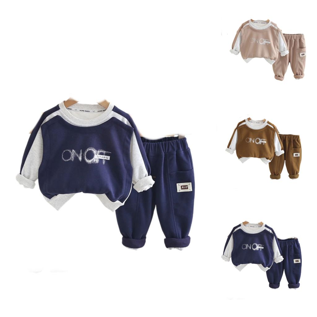 Kids Casual Long-Sleeve Set, Comfortable Daily Wear Outfits
