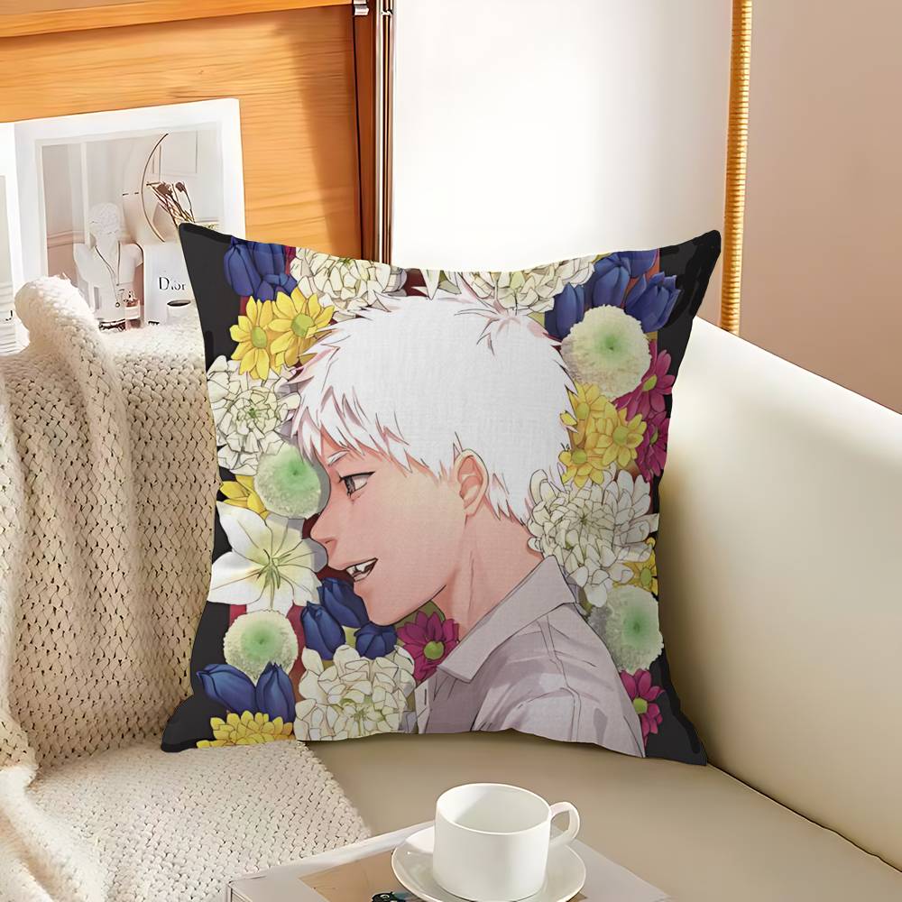 Popular Anime Bl The Summer Hikaru Died Pillow Covers Cartoon Sofa Decorative Home Double-Sided Printing Short Plush