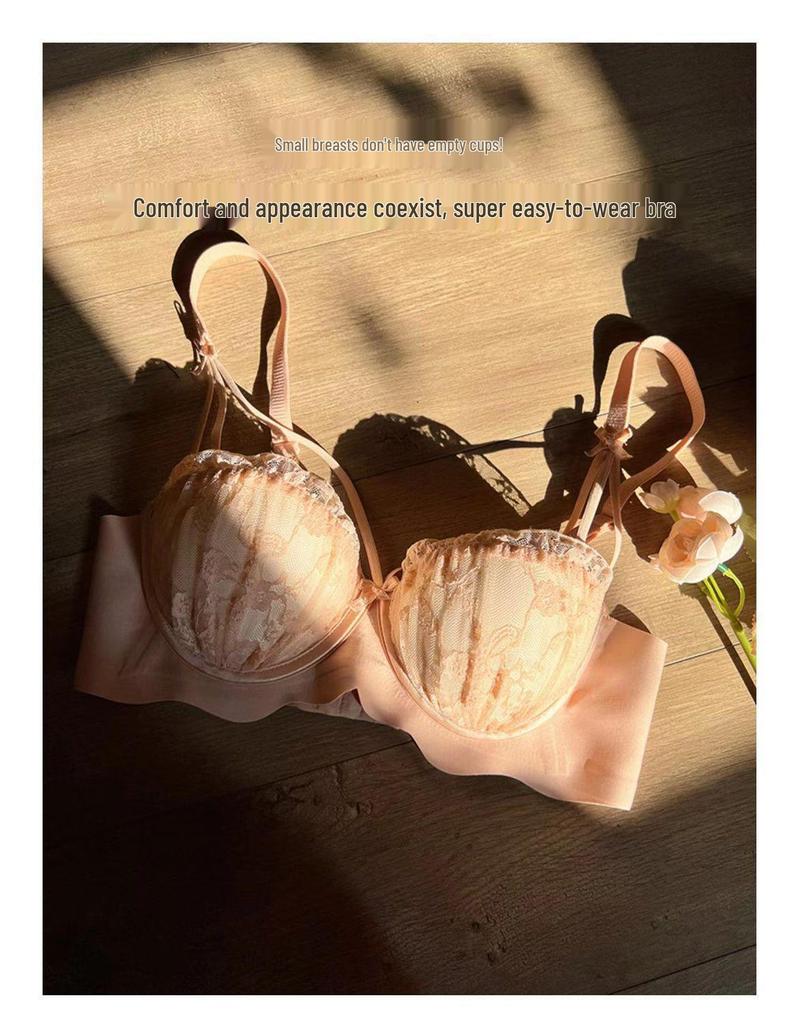 TikTok Kuaishou Сексуальное беспроводное нижнее белье: Бюстгальтер Pure Desire против провисания для женщин