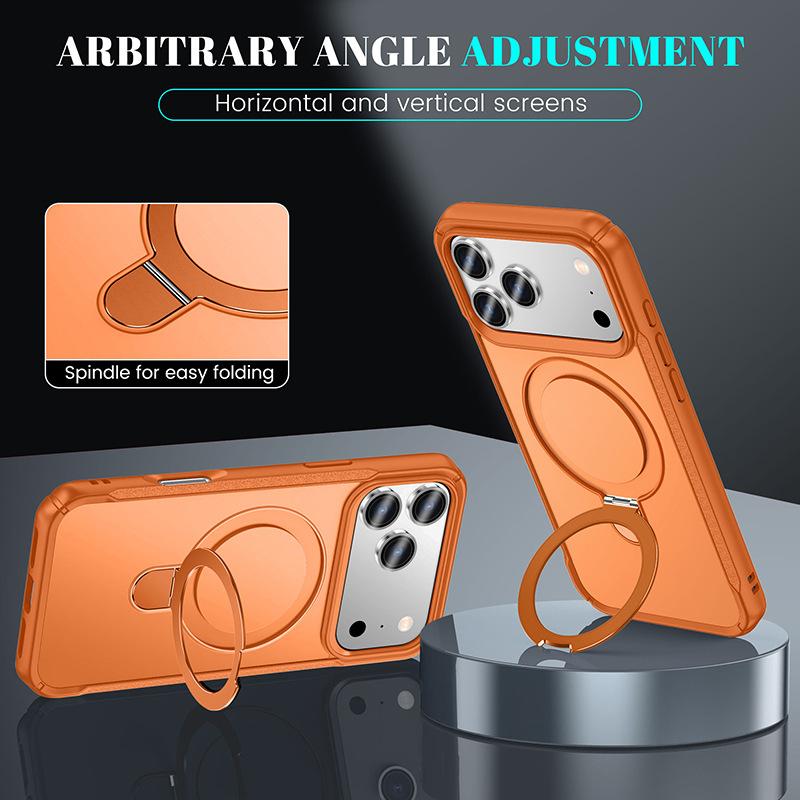 Для чехла для мобильного телефона IPhone17 16 Два в одном с подставкой с ощущением кожи Junshen 15pro Магнитный чехол для телефона