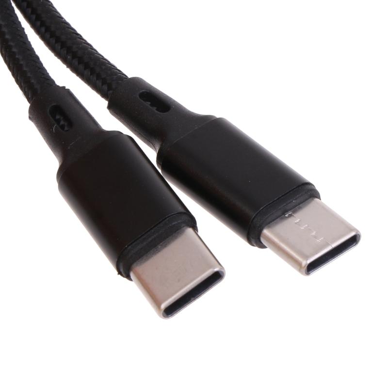 Nylon Braided Type-C to Type-C+Type-C Charger Cable Reliable Connectivity Faster Charger Cable Cord Safe and Stable