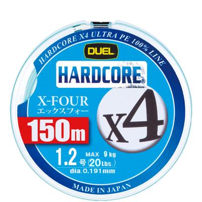 DUEL HARDCORE X4 PE Леска [Высокая прочность, Высокая чувствительность] 1.2, 150м, Молочно-зеленый, H3276-MG