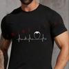 New Valencia Fan Valencia Heartbeat Motorbike Men's Fashion T-shirt Casual Summer Comfortable Short Sleeve Tops