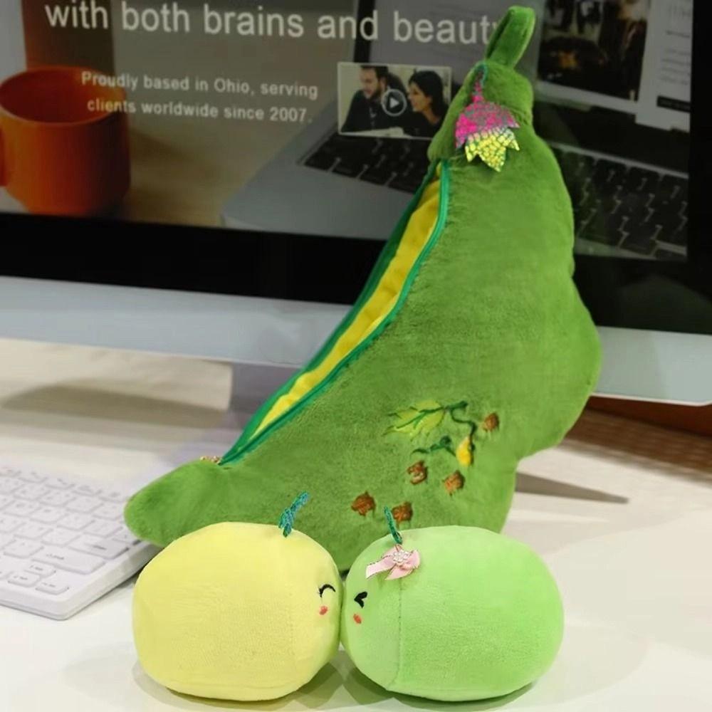 Caterpillar Simulation Pea Pod Plush Doll Fluffy Kidney Bean Plush Toy  Couple gift