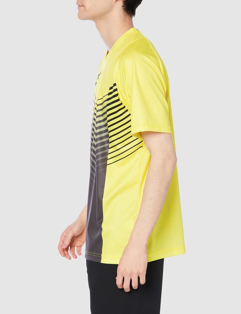 Tennis Wear Badminton Wear Quick Dry Game Shirt Sweat Absorbent Quick Drying Dynamotion Fit 72MA1004 Yellow XL [Mizuno]