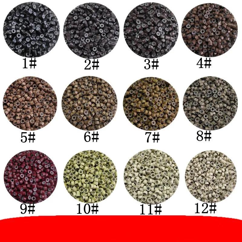 1 сумка/100 шт. микро звенья/бусины + 1 шт. игла для вытягивания + 1 шт. игла для вязания крючком + 1 шт. плоскогубцы с 3 отверстиями набор инструментов для наращивания волос