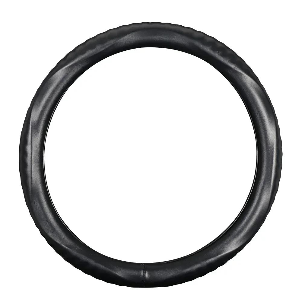 Чехлы на руль автомобиля 38 см, дышащие, нескользящие, искусственная овчина, кожаный чехол на руль, аксессуары для салона автомобиля