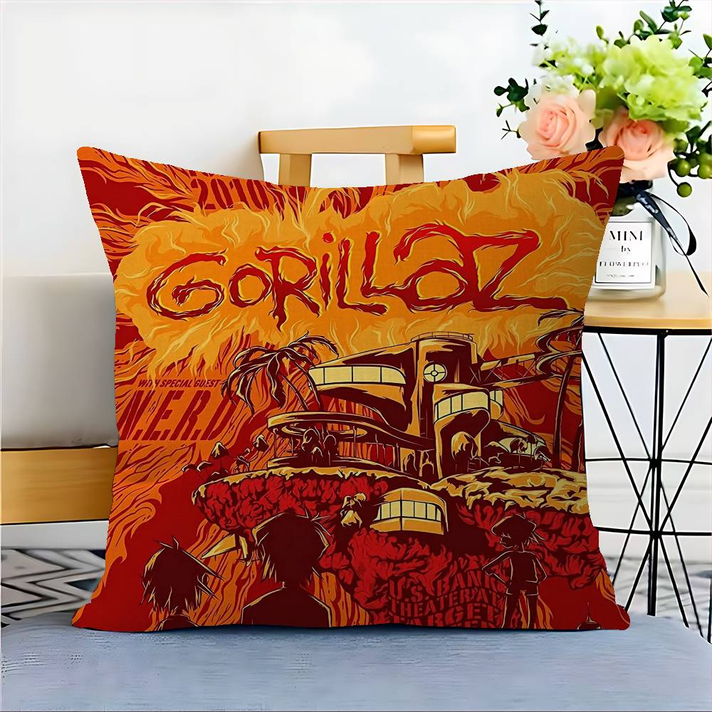 Музыкальная наволочка Gorillaz для подушки Подушка Декоративная наволочка для дивана Домашний декор Наволочка
