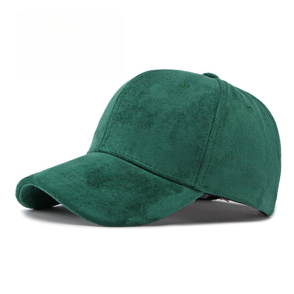 Unisex Faux Suede Baseball Cap, Minimalist Solid Color Hard Brim Hat, Casual Spring Autumn Duckbill Cap for Men and Women
