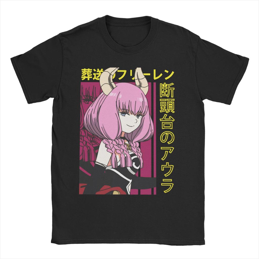 Frieren T Shirt for Unisex Women 100% Cotton Humorous T-Shirt Round Collar Tees Short Sleeve Clothes 4XL 5XL 6XL