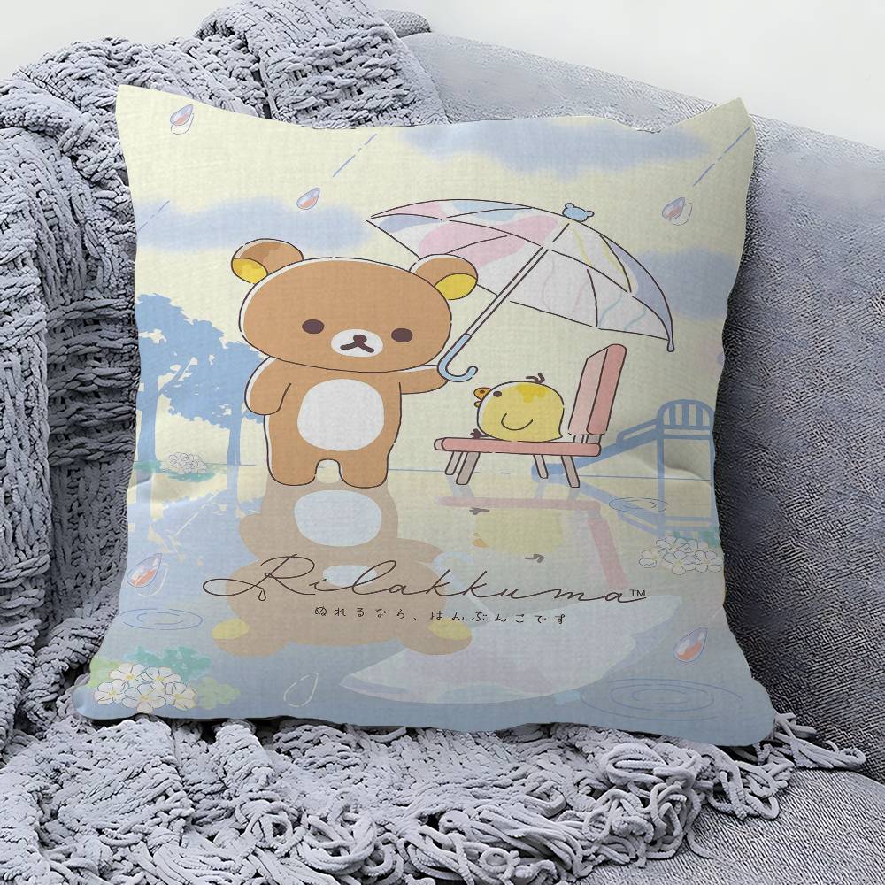 Аниме Милый Мультяшный Чехол на Подушку Rilakkuma Автомобильная Подушка-Плед для Дивана Автомобиля Рождественский Подарок xсм xсм