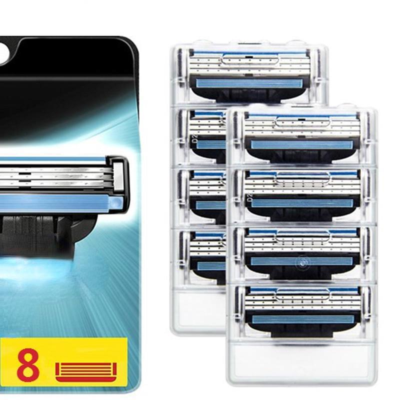 8PCS Blade Men Shaving Cassettes Shaving Cartridge Mache3 Razor Blades
