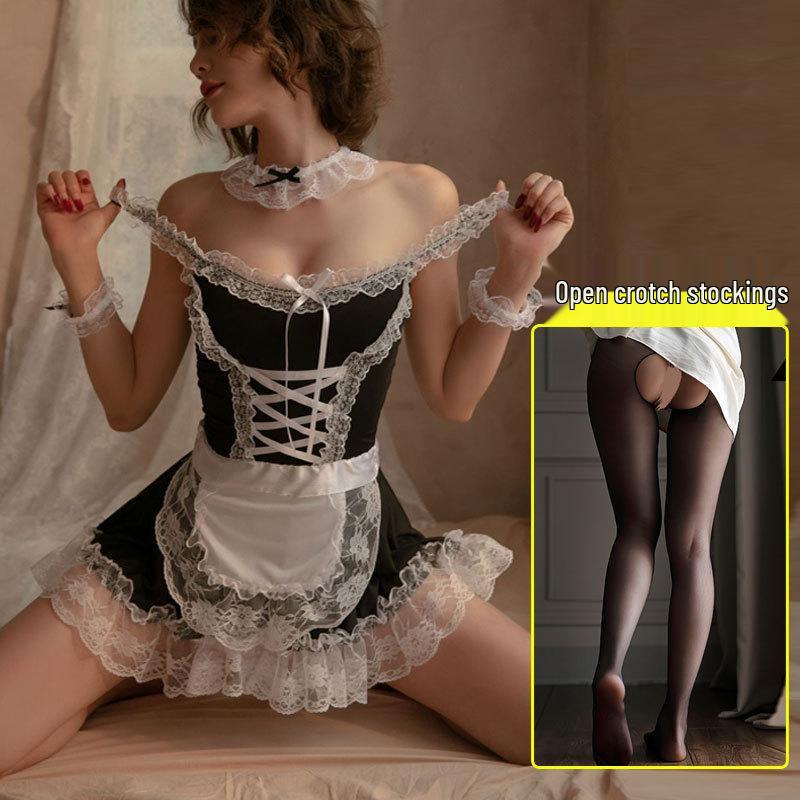 Plus Size Sexy Maid Outfit Lingerie - Non-Fading Temptation Nightwear