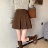 Corduroy Skirt Spring and Autumn High Waist Slimming Design Pleated Skirt  A Word Short dress Women