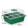 Thickened 6/12-Hole Seedling Tray with Rotating Switch & Transparent Lid for Heat and Moisture Retention