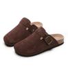 New Clogs Slippers For Women Men Cork Footbed Sandals Female Suede Mules Slides Beach Shoes