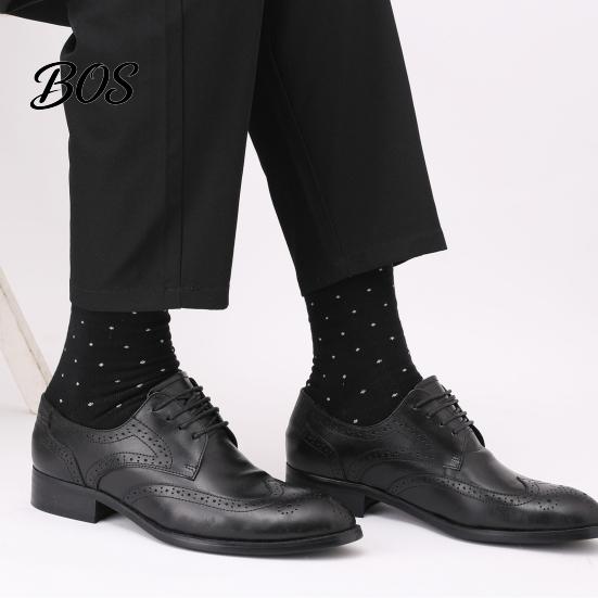 Cotton Dress Socks for Men Men's Socks, Comfortable Crew Sock, Solid, Striped, Plaid, Dotted Non Binding Loose Fit Long Large Business Professional