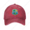 Флаг для крикета West Indies Board бейсбольная ковбойская шляпа регулируемая шляпа водителя грузовика красная