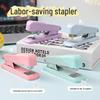 Handheld Macaron Color Metal Stapler - 12-Sheet Capacity, Multi-function Office Stapler