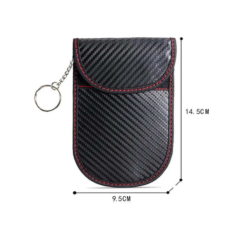 Чехол для автомобильного ключа из углеродного волокна, защитный короб для автомобильного ключа, защитный чехол для RFID-ключей, сумки для кредитных карт, органайзер для защиты конфиденциальности