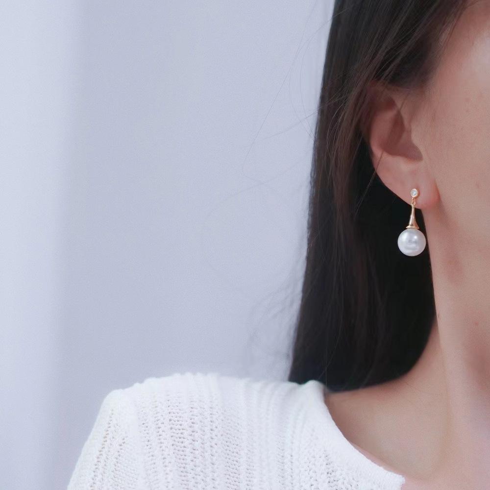 Основы для серег-пусет из стерлингового серебра 925 пробы для изготовления жемчужных украшений своими руками - Подходят для круглых бусин 9-15 мм