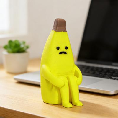 3D-печатная фигурка Бананового Человека, забавная разочарованная скульптура банана для дома, офиса, гостиной, настольного декора