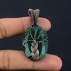 Tree Of Life Emerald Pendant, 999 Copper Wire Wrapped Pendant Gemstone Jewelry, Handmade Pendant Amazing Jewelry, Gift For Her