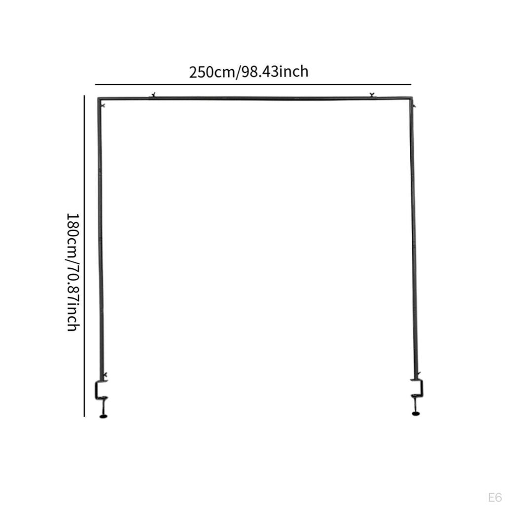 Over The Table Rod Stand with Clamps Assembly Required Heavy Duty Holder Metal Balloon Arch
