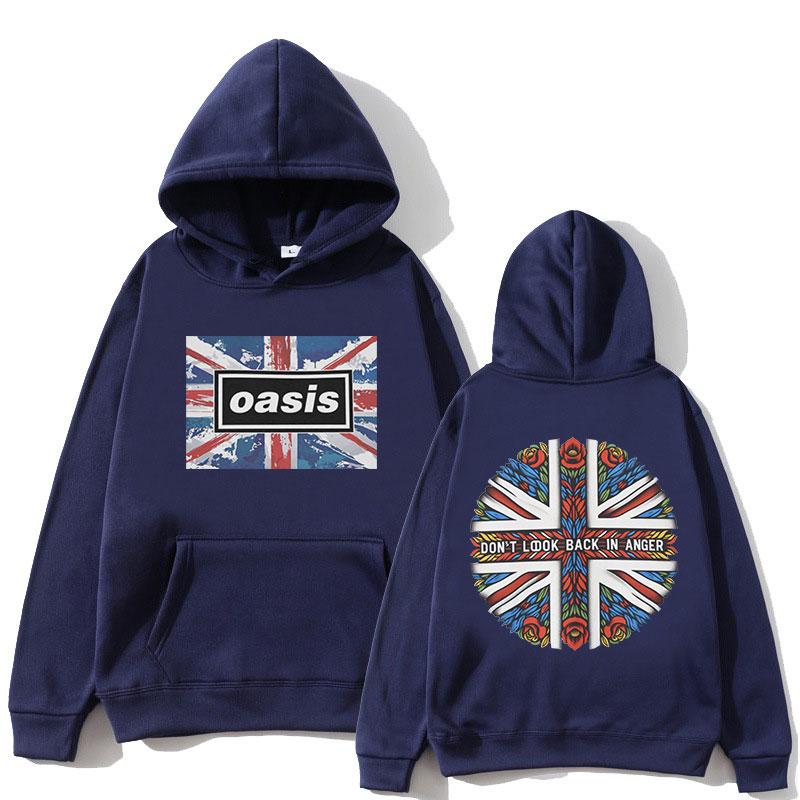 O-Osis Graphic Hoodies British Rock Band Vintage Hooded Sweatshirts Men's Women Hip Hop Fashion Long Sleeves Popular Pullover