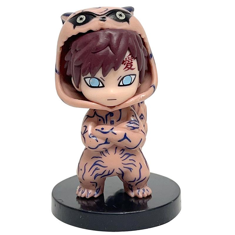 Модная одежда Фигурка-экшн NARUTO 8 шт./комплект Кьюби Наруто Шукаку Гаара Сакура Саске Учиха Какаши Хината Q-версия Модель