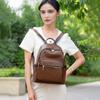 Женский мягкий кожаный рюкзак большой вместимости многофункциональный рюкзак